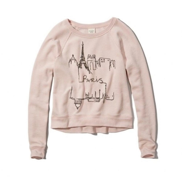 Abercrombie & Fitch Sweaters - Abercrombie & Fitch Paris Emb Sweatshirt Size S